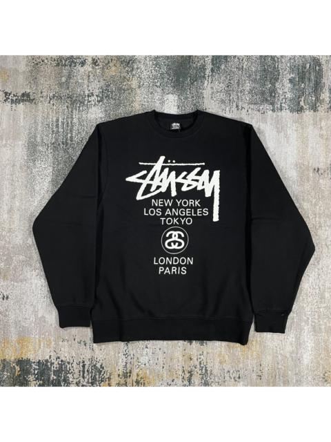 Stüssy STUSSY WORLDTOUR CREWNECK // BLACK L