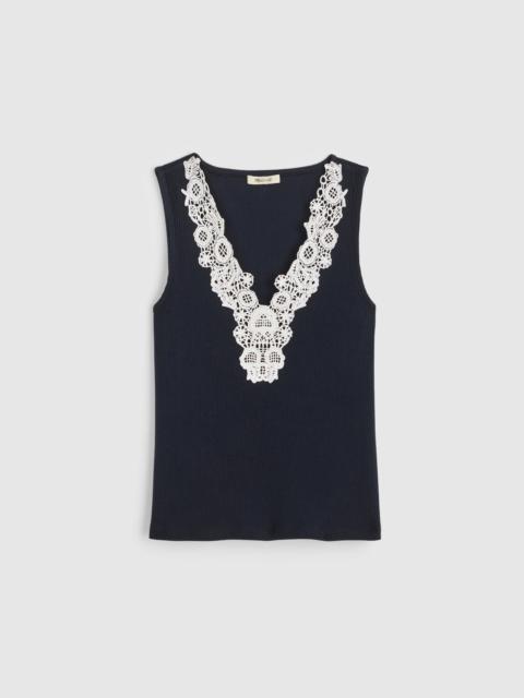 Madewell Lace-Trim V-Neck Tank
