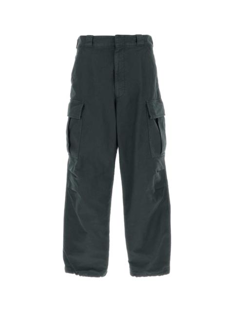 Prada Prada Men Charcoal Twill Cargo Pant
