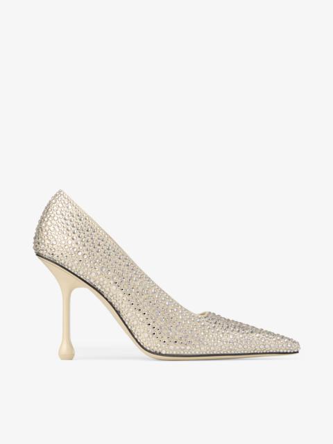 JIMMY CHOO Ixia 95
Yellow Buttermilk Satin Rhinestones Pumps
