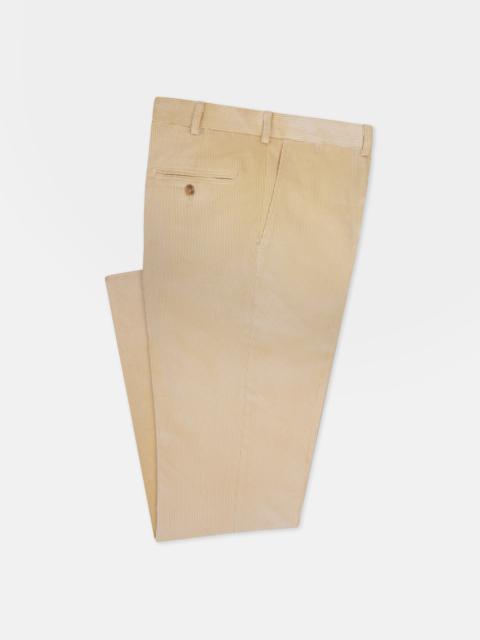 J. PRESS MADE-IN-USA LIGHT TAN WIDE WALE BRITISH CORDUROY PANT