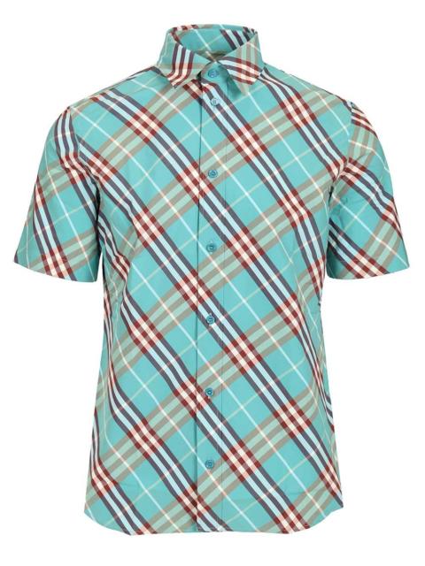 Burberry Robert Chk Ss T-Shirt Light Blue