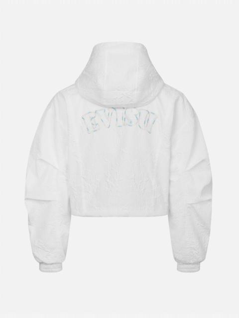EVISU LOGO EMBROIDERY TEXTURED CROPPED FASHION FIT WINDBREAKER