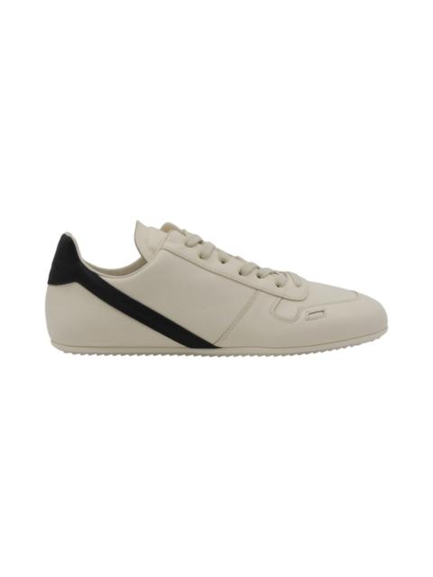 Rick Owens White Leather Minimal Sneakers
