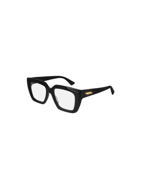 Bottega Veneta CLASSIC ACETATE SQUARE EYEGLASSES (BLACK)