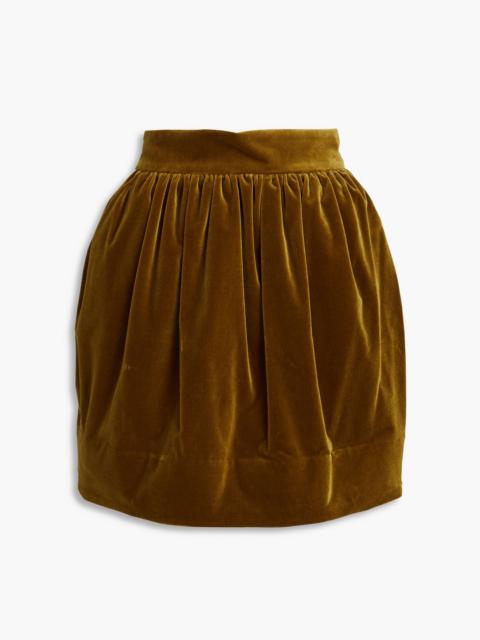 Zimmermann Cotton-blend velvet mini skirt
