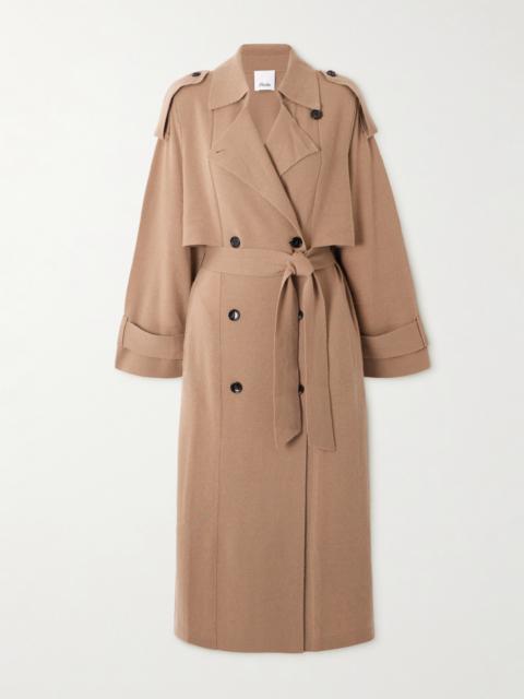 Allude Double-breasted Wool And Cashmere-blend Trench