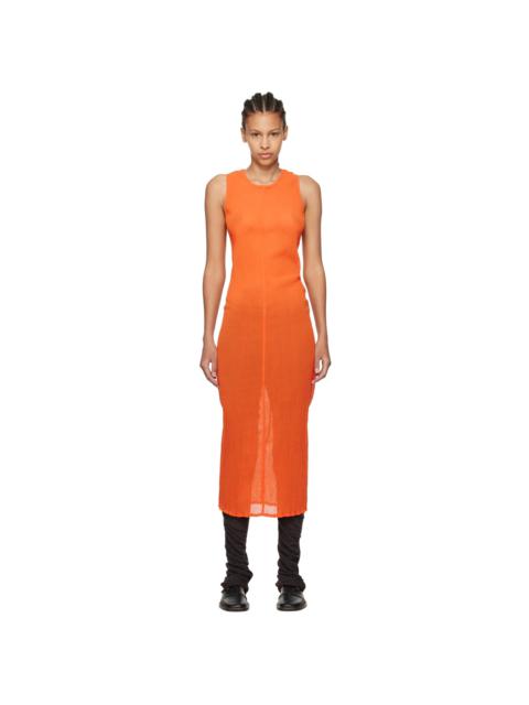ISSEY MIYAKE Orange Karami Maxi Dress