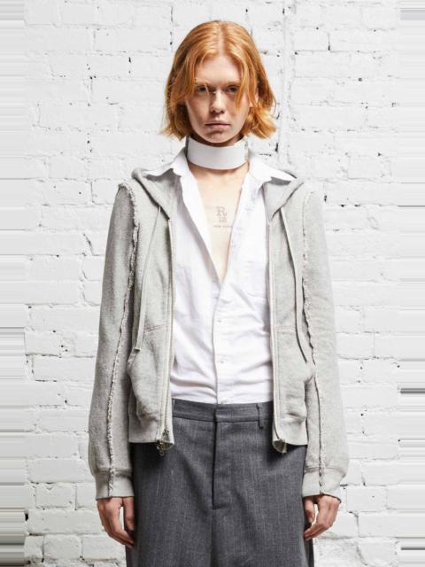 R13 FLAT SLEEVE HOODIE - HEATHER GREY