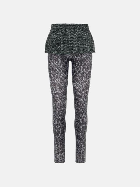 Diesel TWO-TONE POLYESTER BLEND LEGGINGS