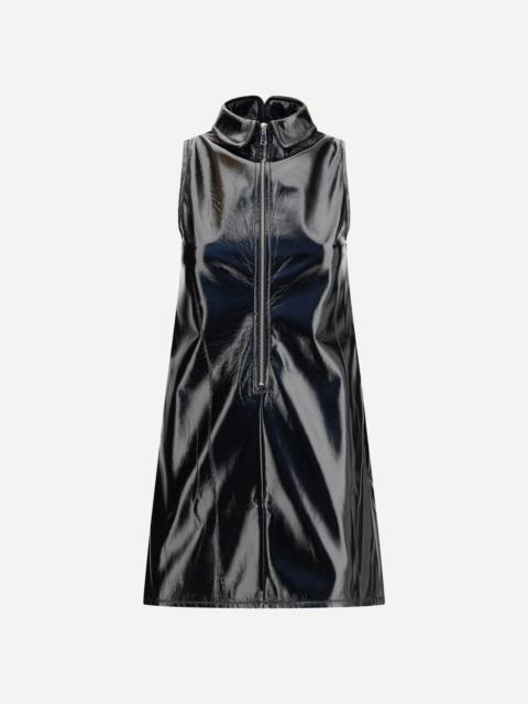 FIORUCCI Collar Cutout Vinyl Mini Dress