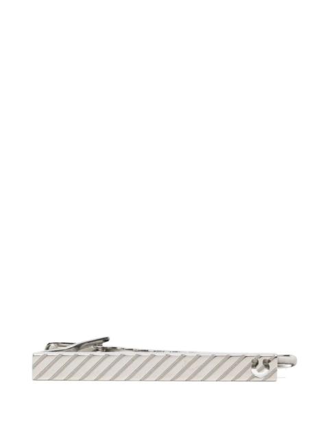 FERRAGAMO GUILLOCHE TIE CLIP WITH ENGRAVED LOGO
