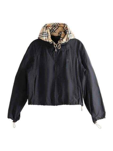 Burberry Burberry Newcott Check-Hood Cropped Jacket, Size Large