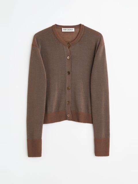 Our Legacy Micro Cardigan Cangiante Copper Tech Cotton