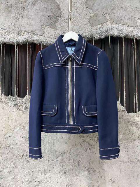 Prada Prada zip up jacket in blue 