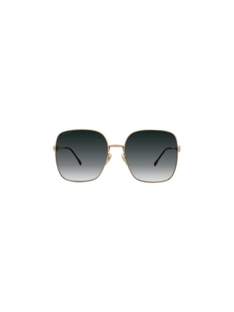 GUCCI Gucci Men's Gold Tone Rectangular Sunglasses GG0879S001