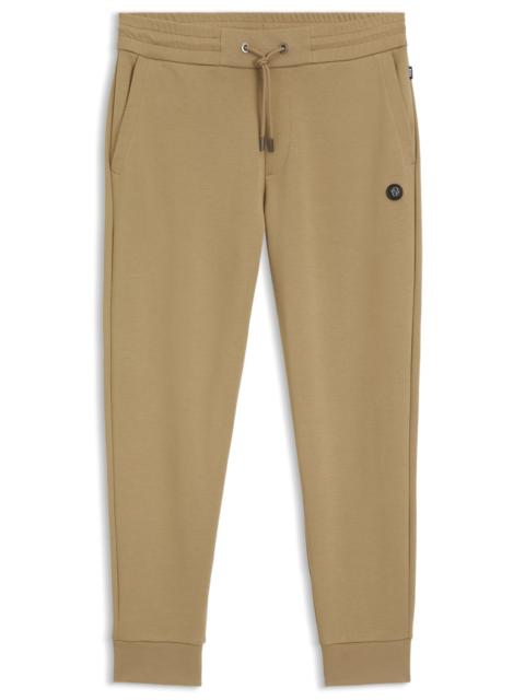 BOSS COTTON-BLEND SWEATPANTS WITH DOUBLE B MONOGRAM