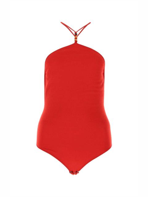 Bottega Veneta Women Red Stretch Cashmere Blend Bodysuit