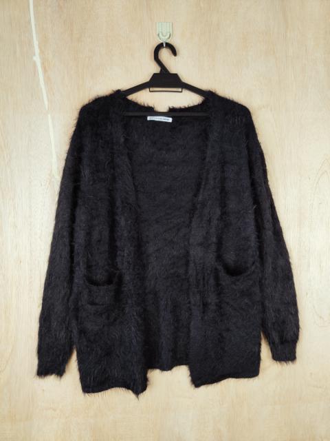 Other Designers Cardigan - Ray Cassin Favori Black Shag Shaggy Fur Mohair Knitwear#S259