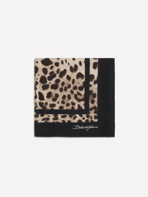 Dolce & Gabbana Leopard print silk Scarf