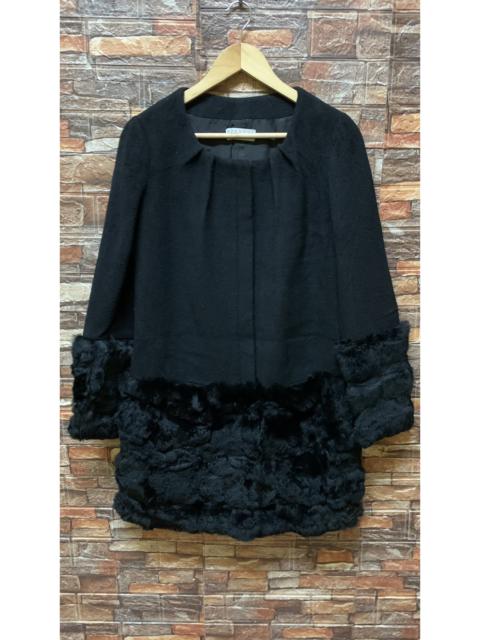 Other Designers Barneys New York - BARNEYS NEW YORK WOOL FAUX FUR