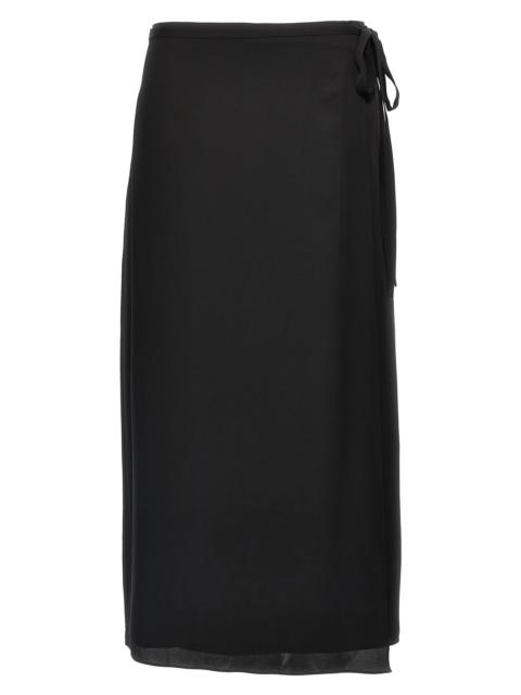 Theory 'CL Tie Wrap' skirt