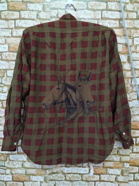 Other Designers 90s POLO RALPH LAUREN HORSE PRINTED SHIRT (B403)