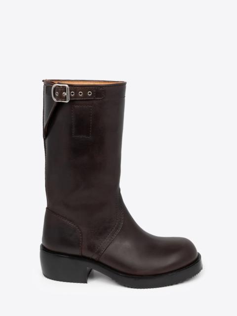 Dries Van Noten LEATHER BIKER BOOTS