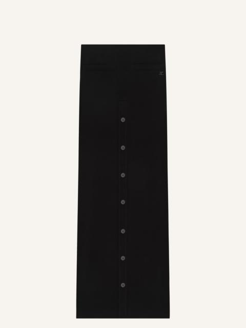 courrèges HERITAGE BUTTONED LONG SKIRT
