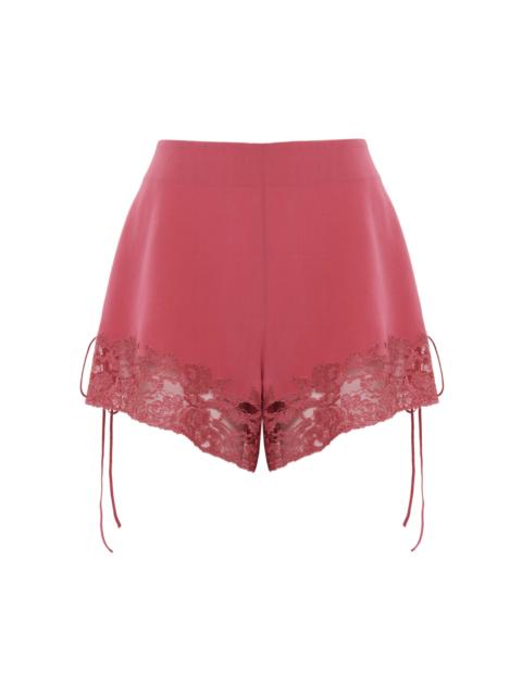 Chloé Organic Silk Crepe De Chine Shorts pink