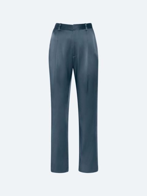 LAPOINTE Satin Tapered Pleated Pant