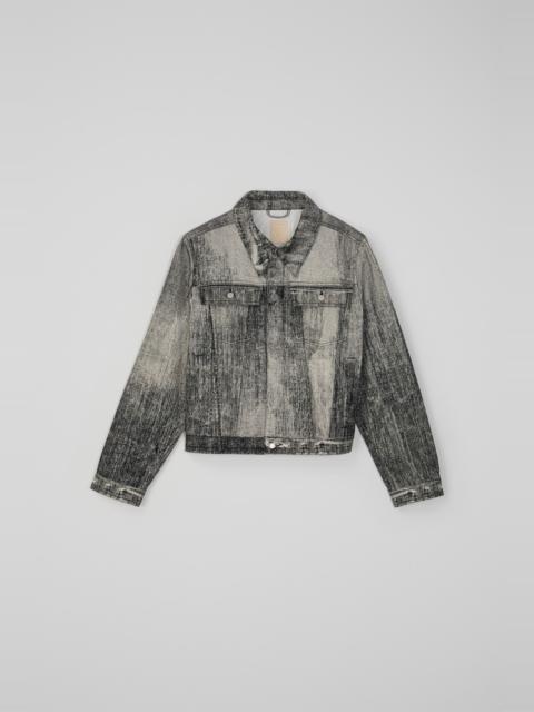 CAMPERLAB Faded Black Paint Print Denim Jacket