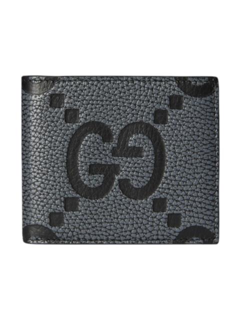 GUCCI Gucci Maxi GG Wallet Dark Grey and Black