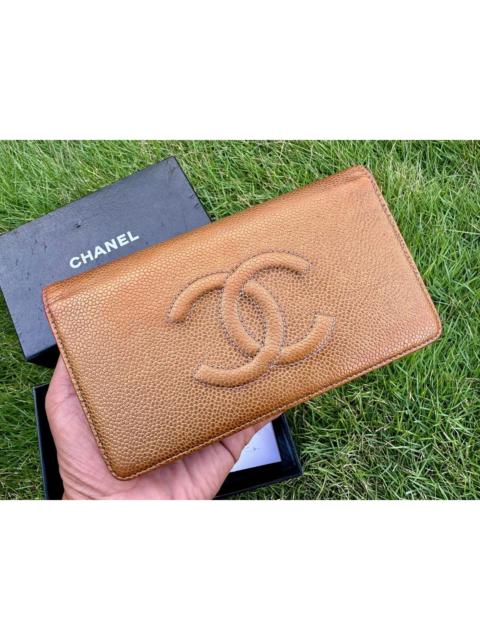 CHANEL Authentic Chanel Caviar Leather Timeless CC Wallet