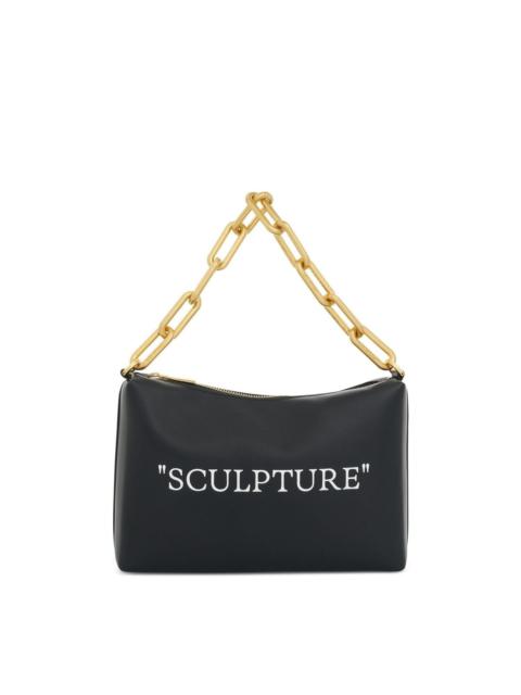 Off-White Block Pouch Quote Bag in Black/White
