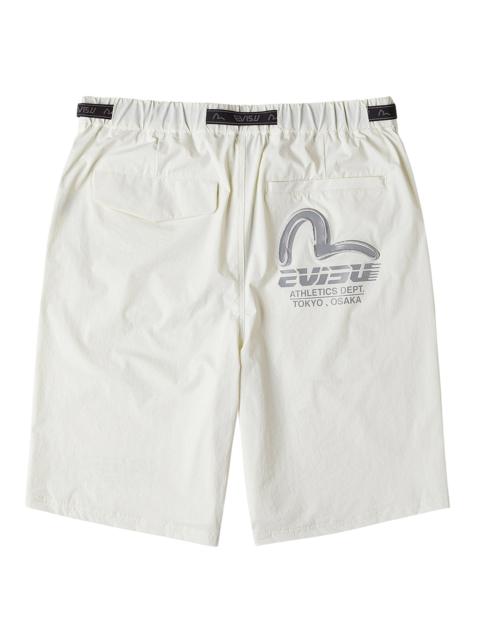 EVISU Belted-Waist Woven Shorts