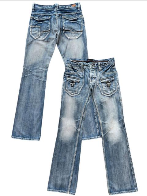 Other Designers Nicole Club Distressed Multipocket Flare Denim Jeans 31x33