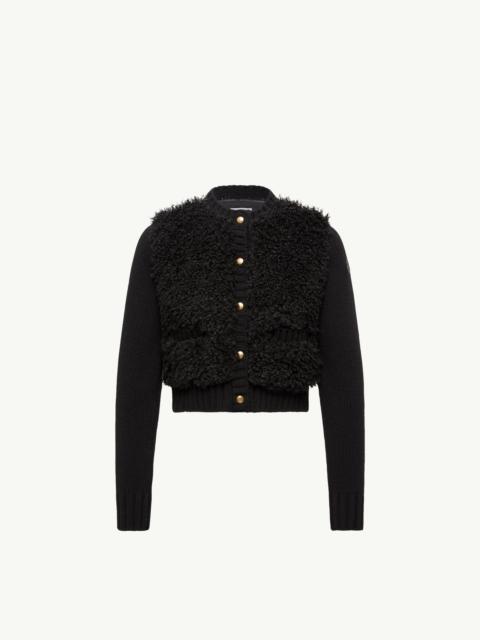 Moncler Padded Wool & Teddy Cardigan