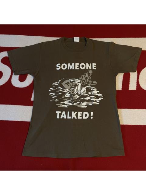 Supreme Supreme - Someone Talked! Tee Shirt 2005 OLIVE MEDIUM