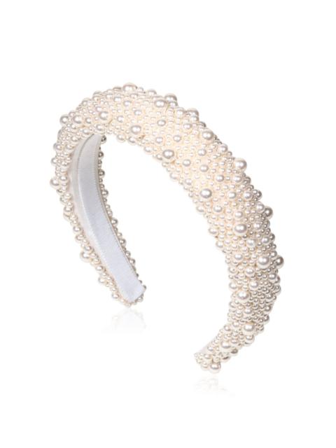 Jennifer Behr Bailey Pearl Headband white