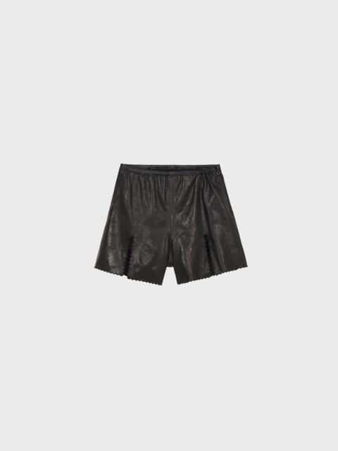 Blumarine LEATHER SHORTS WITH VENTS