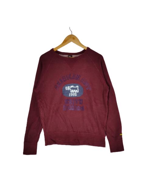 Other Designers Designer - KEITH HARING American Art Printed Logo Crewneck Sweatshirt