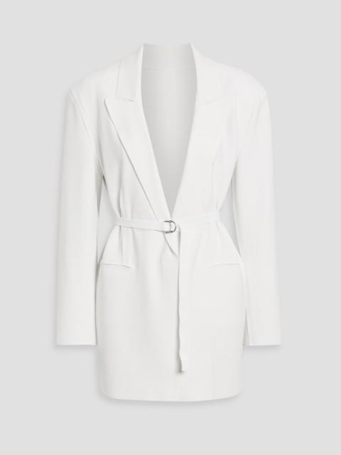 NORMA KAMALI Belted cady mini tuxedo dress