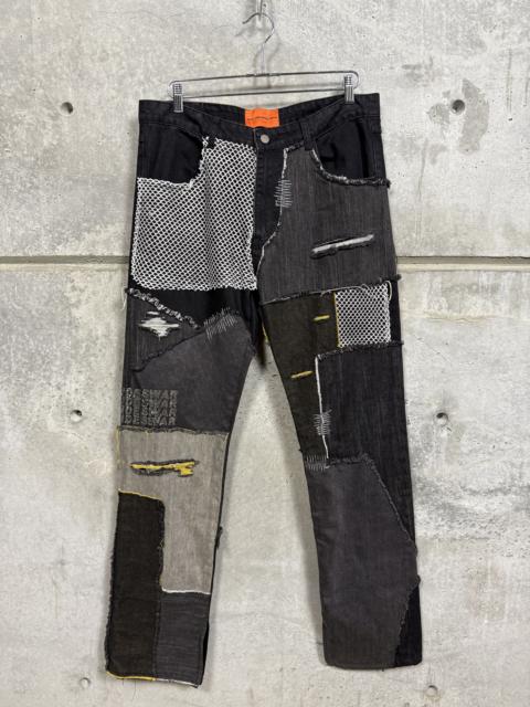 WHO DECIDES WAR Who Decides War by MRDR BRVDO Denim Patchwork Jeans