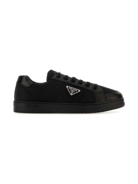 Black Re-nylon And Nappa Leather Downtown Sneakers
