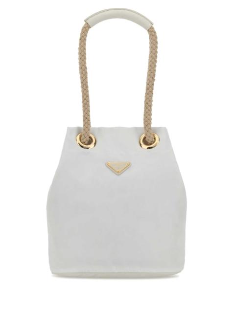 Prada Prada Women White Re-Nylon Prada Mariner Bucket Bag