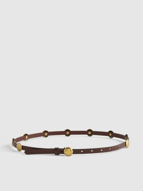 Madewell Dome-Studded Skinny Belt in Leather