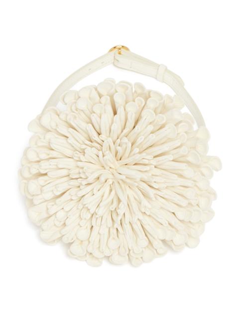 Alaïa White Leather Flower Choker