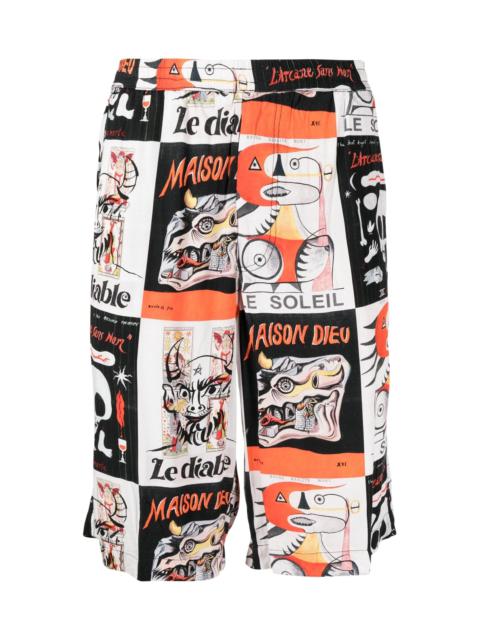 ENDLESS JOY GRAPHIC-PRINT BERMUDA SHORTS