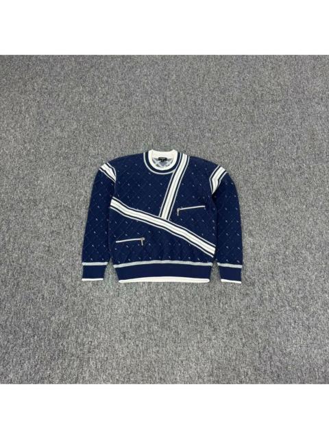 CHANEL Chanel 16S Airport Series Blue White Sweater
